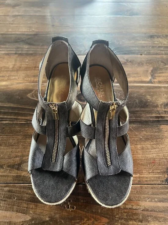 Michael Kors Wedge Sandals Size 10 - Picture 3 of 6